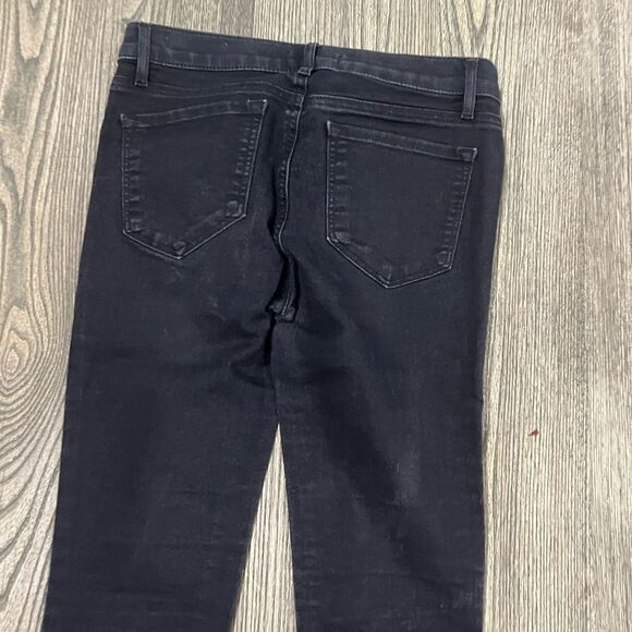 LOFT Womens Straight Jeans Mid Rise Denim Cotton Blend Stretch Black Size 25 - Picture 11 of 13